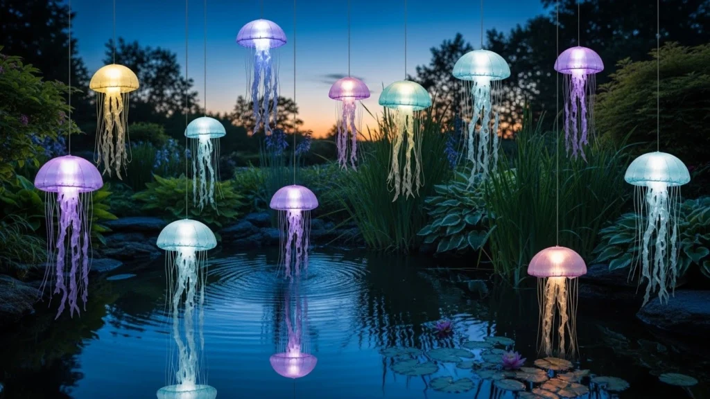 8. Garden Pond Jellyfish Lighting