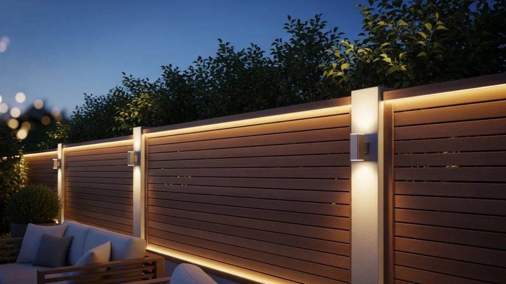 8. Privacy Wall or Fence Lighting