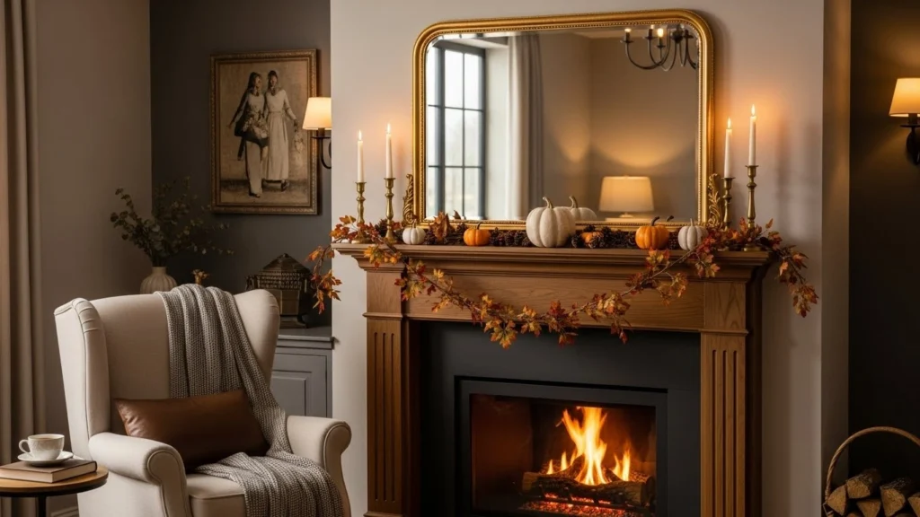 5. Framed Art or Mirror as a Backdrop