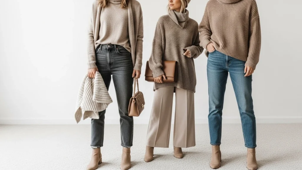 11. Neutral Monochrome Outfit