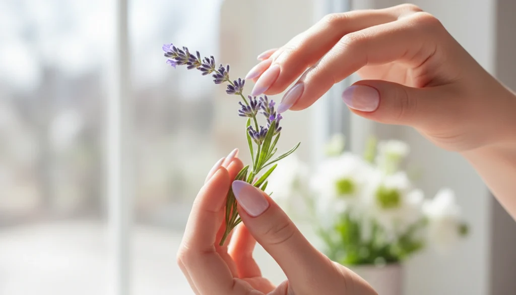 Soft Lavender French Tips