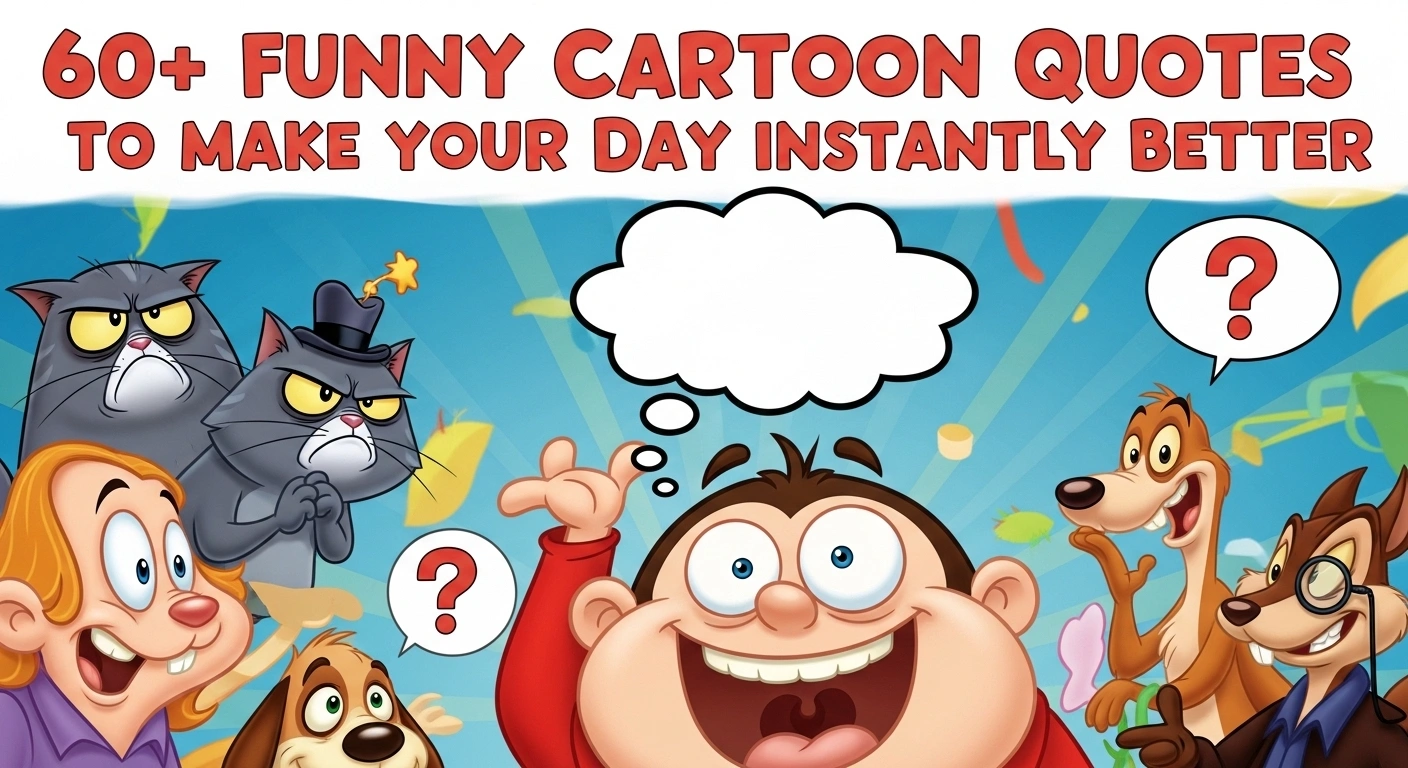 60+ Funny Cartoon Quotes to Make Your Day Instantly Better