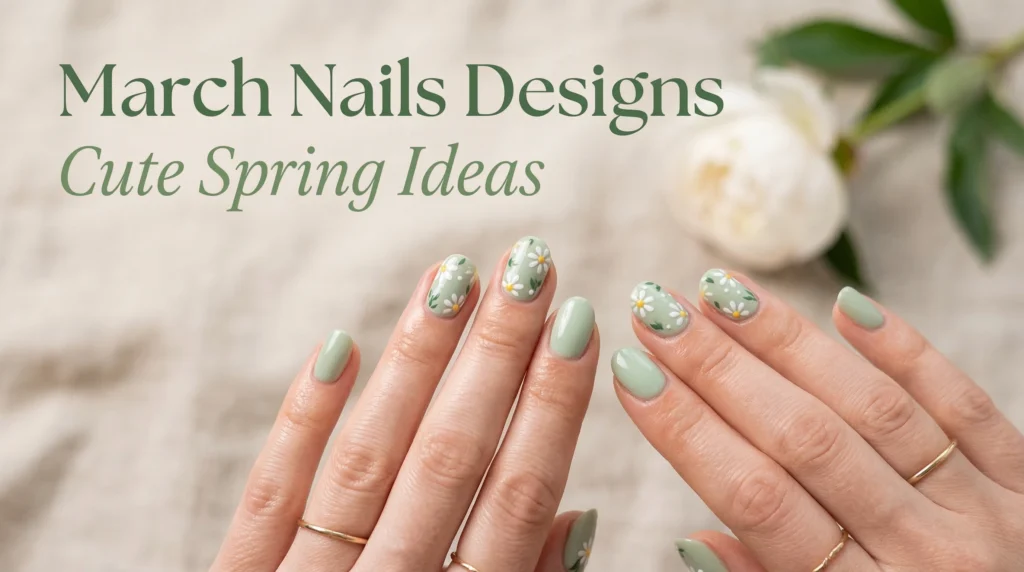 14 March Nails Designs: Cute, Green & Trendy Nail Ideas for Spring