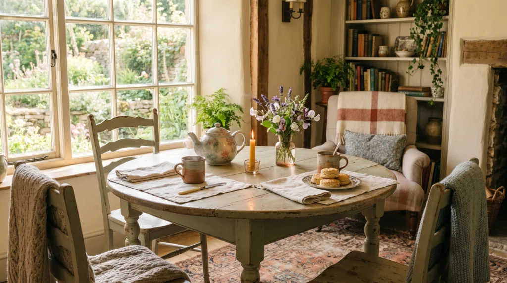 Painted Round Table for Personality