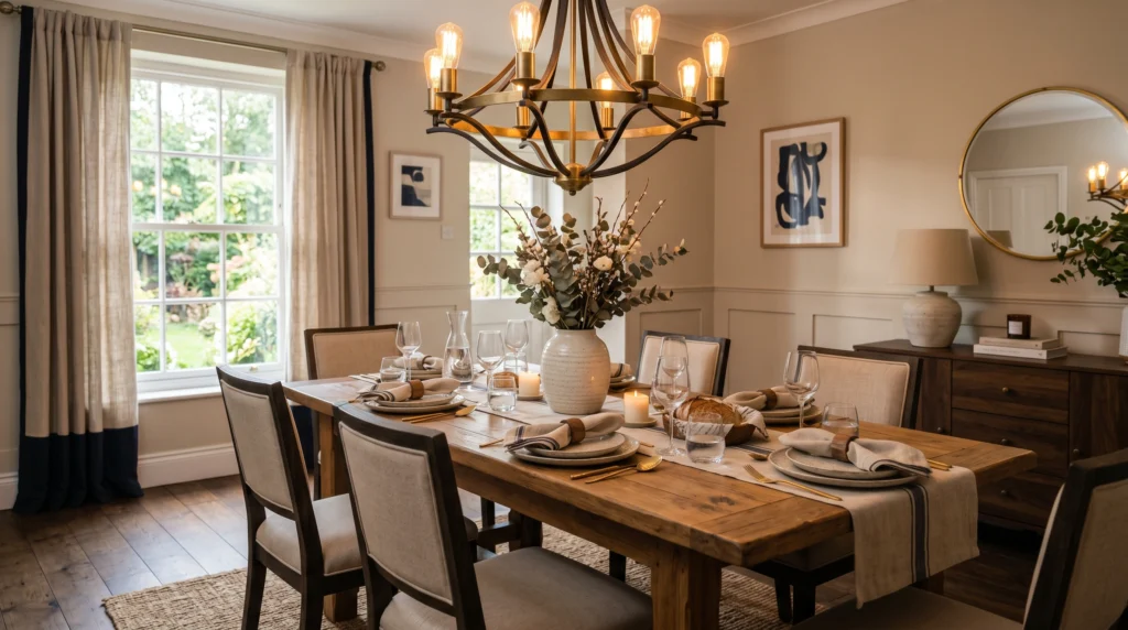 Statement Chandelier That Anchors the Room