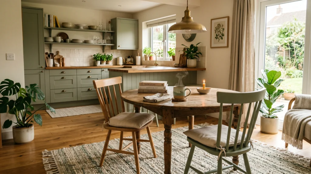 Anchor the Dining Area with a Statement Rug