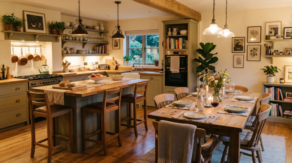 Use a Kitchen Island as a Transition Point