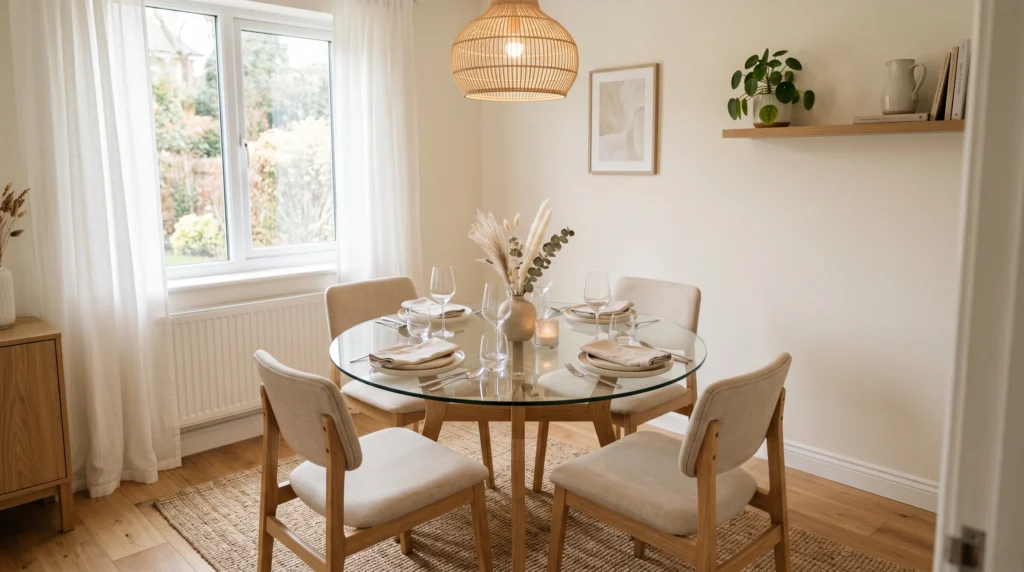 Glass Top Table That Visually Disappears