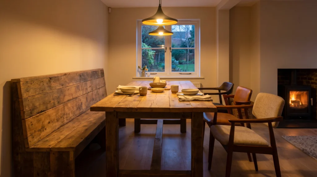 Mixed Seating for a Relaxed Look