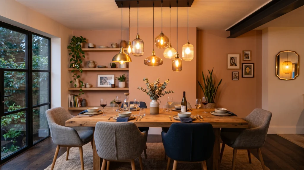 Cluster Pendant Lights for Visual Interest