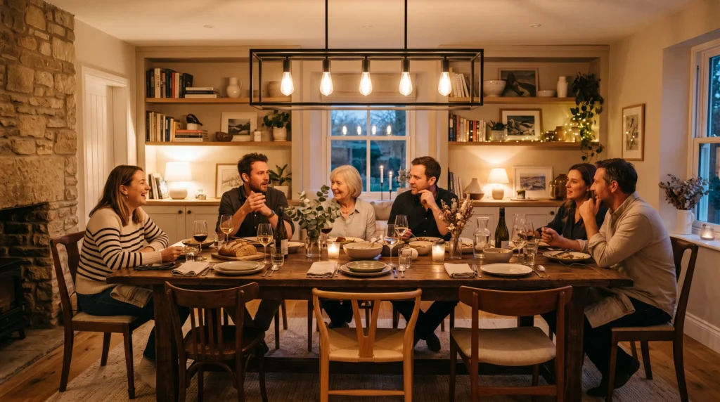 Linear Chandelier for Long Tables