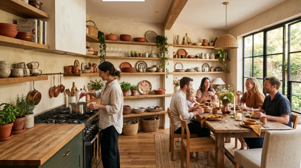 Use Open Shelving to Connect Spaces