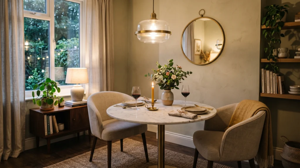 Marble-Top Round Table for a Luxe Touch