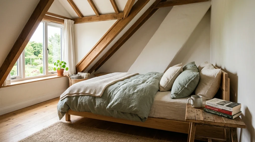 Low Bed Placement for an Airy Feel
