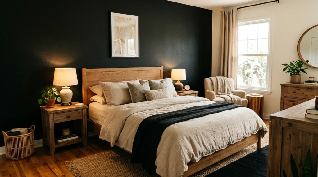 Matte Black Accent Wall