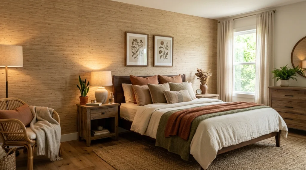 Textured Grasscloth Walls