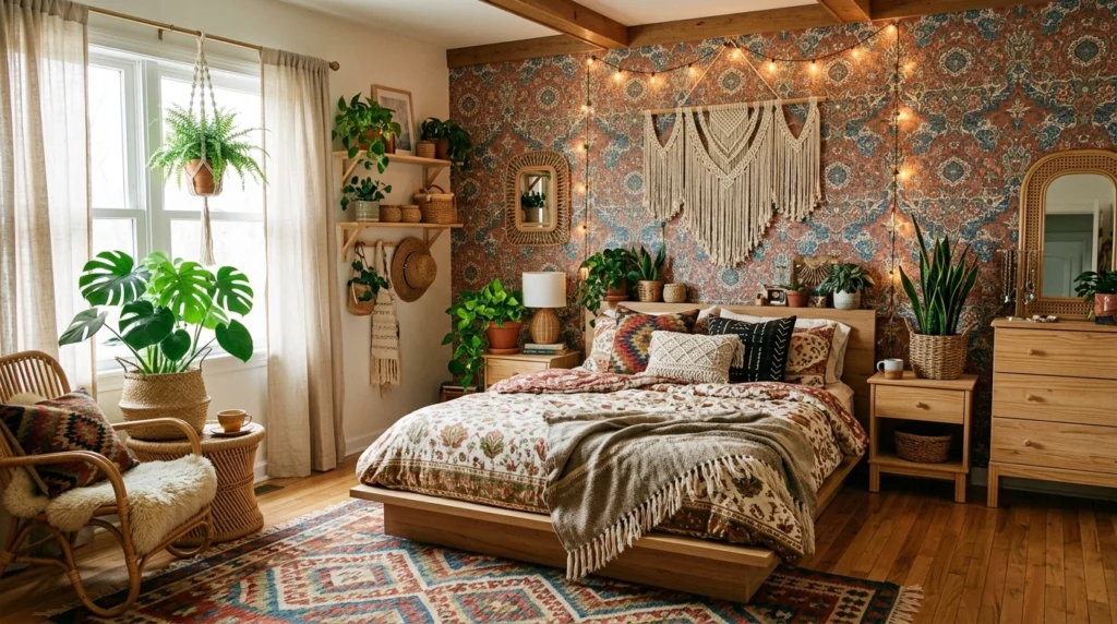 Boho Patterned Wallpaper