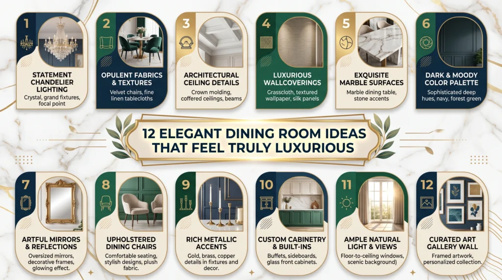 12 Elegant Dining Room Ideas That Feel Truly Luxurious