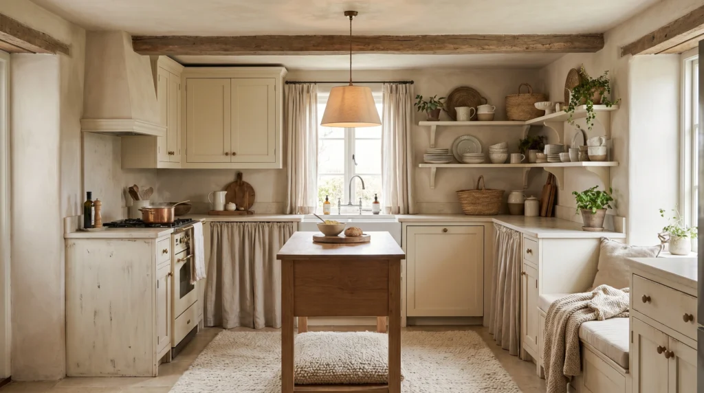 Soft Beige and White Combination