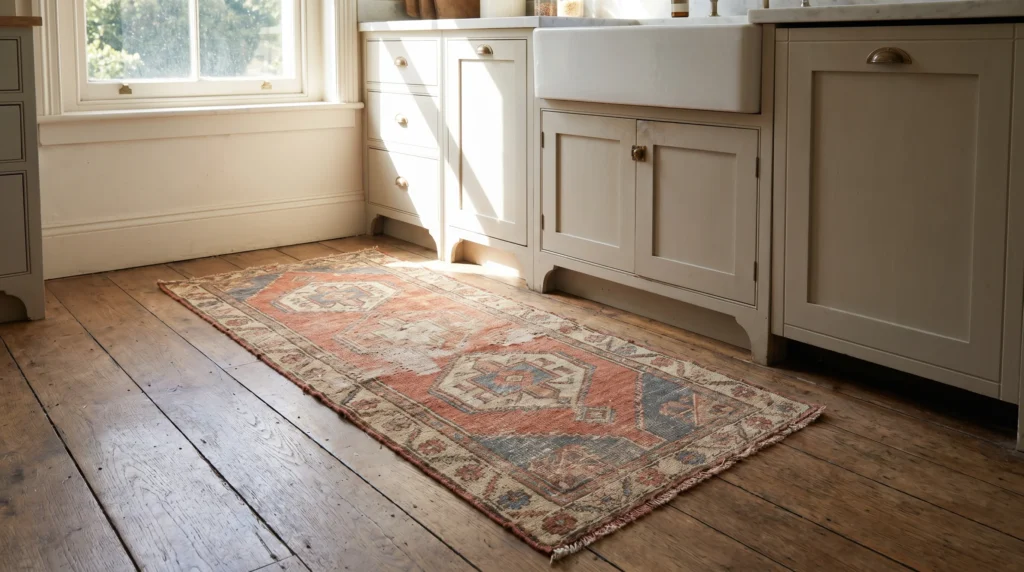 18 Modern Farmhouse Kitchen Ideas That Feel Fresh and Timeless

If your kitchen feels a little… stuck, you’re not alone. A lot of people love the idea of a modern farmhouse kitchen, but when it comes to actually pulling it together, it can feel confusing. Too rustic and it starts to look outdated. Too modern and it loses that warmth that makes farmhouse style so inviting.

The good news? You don’t need a full renovation or a massive budget to get there. In my experience, the biggest difference comes from small, thoughtful changes—materials, textures, lighting, and how everything is styled together.

In this guide, I’m sharing 18 modern farmhouse kitchen ideas that feel fresh and timeless, not overly trendy or staged. These are real-life, doable updates that bring warmth, personality, and that “lived-in but still put together” feel Pinterest is full of.

If you’ve been saving kitchen inspiration but don’t know where to start, this is going to help you actually make it happen.

Shaker Cabinets with a Soft Painted Finish

There’s something calming about a kitchen with simple shaker cabinets in a soft, muted tone. Think warm white, sage green, or even a dusty blue. It feels clean but not cold—like a space you actually want to cook in, not just look at.

Go for flat-panel shaker doors and pair them with matte black or aged brass hardware. If you’re repainting, stick to satin or eggshell finishes—they’re easier to clean. Budget-wise, repainting cabinets can cost $80–$200 in supplies instead of thousands for replacements. Tip: avoid bright, stark white—it often reads too harsh under kitchen lighting.

Butcher Block Countertops for Warmth

Cold stone counters can make a kitchen feel a bit lifeless. Butcher block brings instant warmth and texture, especially in smaller kitchens where every surface matters.

Use it on all counters or just the island for contrast. Seal it properly with food-safe oil or polyurethane depending on how much maintenance you want. Expect around $100–$300 per section. I always recommend this to anyone who wants warmth without committing to full wood cabinetry.

Open Shelving That Feels Personal (Not Empty)

Open shelves done right feel charming and lived-in—not like a showroom. The key is mixing practical items with a few decorative pieces.

Install 2–3 wooden shelves and style them with everyday dishes, glass jars, and maybe a small plant or framed print. Keep it functional. A lot of people skip this step, but it makes all the difference: rotate items occasionally so it doesn’t feel static. Budget: $40–$120 depending on materials.

Apron-Front Sink as a Focal Point

An apron-front sink instantly says “farmhouse,” but the modern versions are much sleeker. It becomes a quiet focal point without trying too hard.

Choose fireclay or stainless steel depending on your style. Pair it with a simple pull-down faucet. Prices range from $200–$600. Tip: make sure your cabinet base fits the sink depth—this is a common mistake that causes installation headaches.

Mixed Metals That Don’t Feel Forced

Perfectly matching hardware can feel a bit stiff. Mixing metals—like black handles with brass lighting—adds character without being overwhelming.

Stick to 2–3 finishes max. In my experience, the easiest combo is black + brass + wood tones. Keep one dominant and the others as accents. Budget can stay low if you swap hardware only ($30–$80 total).

Warm Neutral Color Palette

Modern farmhouse isn’t just white anymore. Warm neutrals—like cream, taupe, and soft beige—make the space feel more relaxed and less clinical.

Paint walls or cabinets in tones that have a hint of warmth. What I personally love about this is how forgiving it is—it hides wear better than stark white. Paint projects usually cost under $100 for a small kitchen.

Vintage-Inspired Lighting That Adds Character

Lighting is one of those things people underestimate. Swap basic fixtures for something with a bit of personality—like metal pendants or glass lantern styles.

Hang pendant lights over islands or dining areas. Keep them slightly imperfect or aged-looking. Expect $50–$150 per fixture. Tip: don’t hang them too high—they lose their impact.

Subway Tile with a Twist

Subway tile is classic, but the way you lay it makes all the difference. Try vertical stacking or a herringbone pattern for a more updated look.

Use slightly off-white grout to soften the contrast. Budget: $100–$250 depending on area size. Biggest mistake? High-contrast grout that makes it feel too busy.

Farmhouse Table Instead of a Formal Island

If you have space, swap a bulky island for a simple wooden table. It feels more relaxed and flexible.

Look for reclaimed wood or budget-friendly alternatives. Prices range from $150–$400. It’s great for prep, dining, and even working. Tip: avoid overly polished finishes—matte looks more natural.

Textured Rugs for Comfort

Kitchens can feel hard and cold. A runner rug adds softness and breaks up all the flat surfaces.

Choose washable, low-pile rugs in muted patterns. Budget: $20–$80. In my experience, the biggest mistake is choosing rugs that are too thick—they become a tripping hazard.

Glass Cabinet Inserts for Lightness

Solid cabinets can feel heavy. Swapping a few doors for glass inserts makes everything feel lighter.

Use clear or slightly frosted glass depending on how tidy your shelves are. Cost: $50–$150. Tip: don’t overdo it—just 1–2 sections is enough.

Image Prompt: Kitchen cabinets with glass panels displaying neatly stacked dishes, with soft lighting and warm tones.

Black Window Frames for Contrast

Adding black window frames gives structure and a slightly modern edge without losing warmth.

If replacing windows isn’t realistic, try painting frames. Cost: under $50 for paint. It’s one of those small updates that changes the whole feel.

Image Prompt: A kitchen window with black frames, sunlight streaming in over a wooden counter and small plant.

Simple Wood Accents That Ground the Space

Too much white can feel flat. Adding wood—cutting boards, stools, shelves—grounds everything.

Mix light and medium tones for depth. Budget can be as low as $20–$100. I always recommend starting small before committing to larger pieces.

Image Prompt: A kitchen counter with wooden cutting boards leaning against the wall, a small plant, and soft shadows.

Hidden Storage That Reduces Clutter

A clean-looking kitchen often comes down to smart storage, not less stuff.

Use pull-out drawers, baskets, and dividers. Prices vary, but even $30 organizers make a difference. Tip: don’t try to store everything—edit first.

Image Prompt: Open drawer with neatly organized kitchen tools and woven baskets, with warm natural light.

Statement Range Hood with Subtle Design

Instead of a bulky stainless hood, go for a simple plaster or wood-wrapped design.

Keep it minimal but noticeable. Costs range from $150–$500. What I personally love about this is how it anchors the entire wall without being loud.

Image Prompt: A soft white range hood above a stove, with subtle texture and warm lighting.

Layered Lighting for a Cozy Feel

Relying on one overhead light makes kitchens feel flat. Layer in under-cabinet lighting and small lamps.

Use warm bulbs (2700K–3000K). Budget: $30–$100. A lot of people skip this step, but it makes evenings feel completely different.

Image Prompt: A softly lit kitchen with under-cabinet lighting and a small lamp glowing on the counter.

Neutral Curtains Instead of Blinds

Fabric softens everything. Swap plastic blinds for light linen curtains.

Keep them simple and slightly sheer. Budget: $20–$60. Tip: hang them higher than the window to make the space feel bigger.

Image Prompt: Light linen curtains framing a kitchen window, with sunlight diffusing through softly.

Small Decor Moments That Feel Real

The difference between a styled kitchen and a real one is the small stuff—mugs, books, a bowl of fruit.

Create little “moments” instead of filling every space. Cost can be $0 if you use what you already have. This is where personality really shows.

Image Prompt: A kitchen corner with a coffee mug, stacked books, and a small plant on a wooden counter, with natural light.

Conclusion

Creating a kitchen you actually love spending time in doesn’t mean chasing trends or spending a fortune. In fact, the most inviting spaces are usually the ones that feel a bit imperfect, a bit lived-in, and very personal.

These 18 modern farmhouse kitchen ideas that feel fresh and timeless are meant to be starting points—not a checklist you have to complete all at once. In my experience, the best results come from picking just one or two ideas and building from there.

Maybe it’s swapping out your lighting. Maybe it’s adding a simple rug or repainting cabinets. Small changes add up faster than you think.

So here’s the real question—which of these ideas are you trying first? I’d genuinely love to hear what direction you’re leaning toward.

FAQs

What defines a modern farmhouse kitchen today?

A modern farmhouse kitchen blends rustic elements like wood and open shelving with cleaner lines and simpler colors. It’s less about heavy, distressed decor and more about balance—warm but still fresh and functional. Think natural textures paired with practical layouts.

Can I create this style on a small budget?

Yes, absolutely. Focus on high-impact changes like paint, lighting, and accessories. Even $50–$150 can go a long way if you’re intentional. In my experience, swapping hardware and adding textiles gives the fastest visible results.

What colors work best for modern farmhouse kitchens?

Warm neutrals like cream, soft white, sage green, and muted blues work really well. Avoid overly cool or stark tones—they can make the space feel less inviting.

Is open shelving practical for everyday use?

It can be, as long as you keep it functional. Store everyday dishes and frequently used items there. The key is not overloading it—leave some breathing room so it doesn’t look cluttered.

How do I avoid making it look outdated?

Stick to simple designs and avoid overly rustic or themed decor. Mix in modern touches like clean lighting or subtle contrasts. The goal is balance, not going all-in on one style.