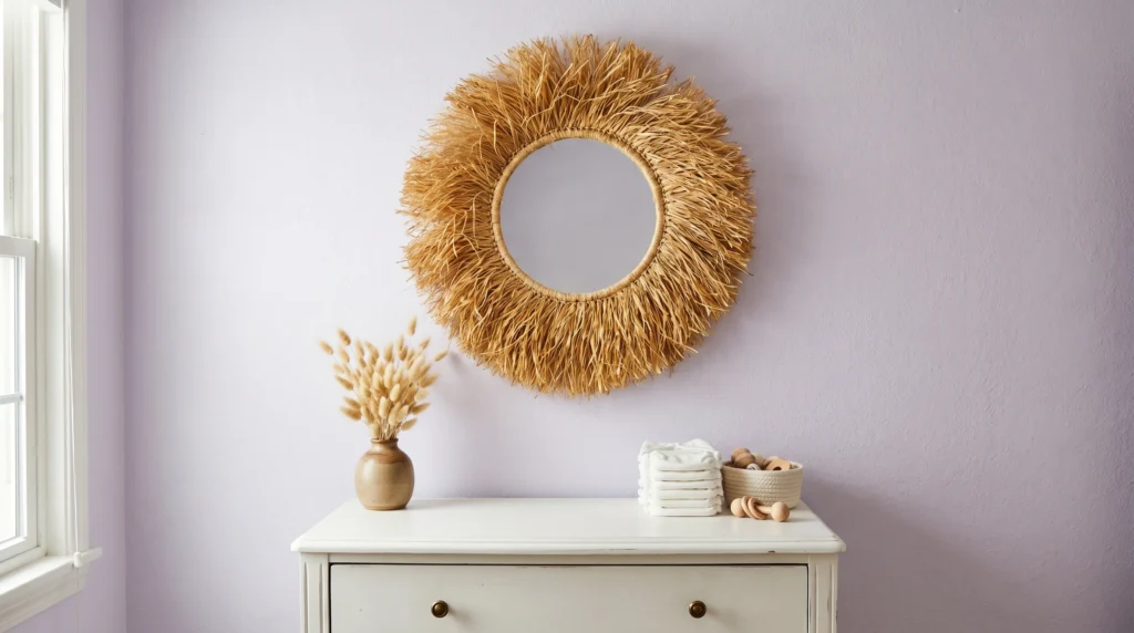11. Lion Mane Mirror for a Whimsical Touch