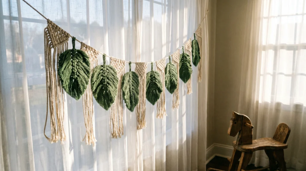 13. Macramé Leaf Garlands