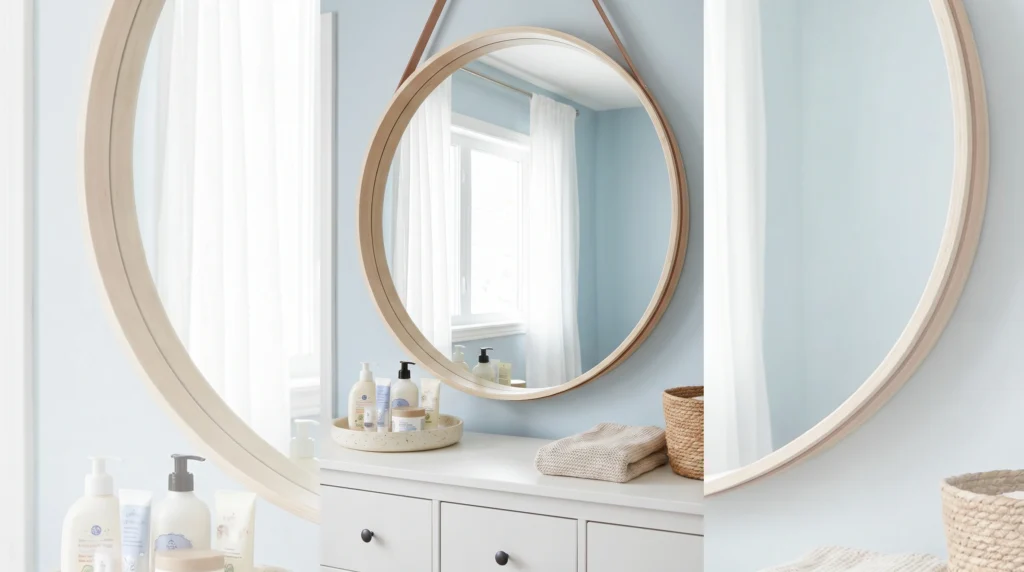 Round Mirrors to Open the Space