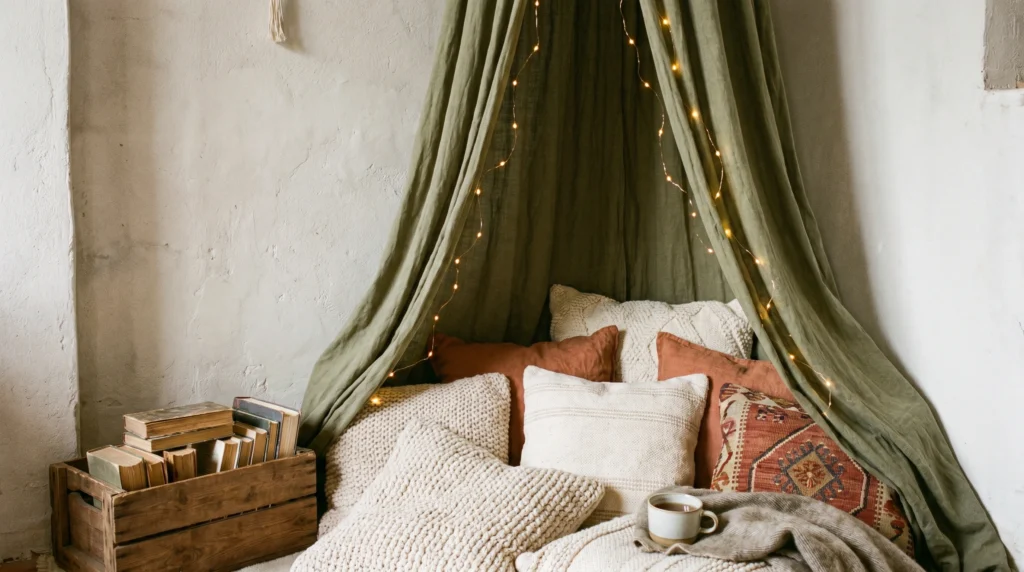 16. Decorative Canopy Over the Reading Nook