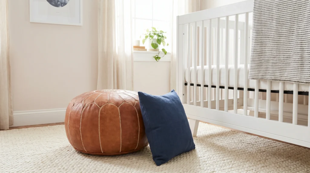 A Small Pouf or Floor Cushion