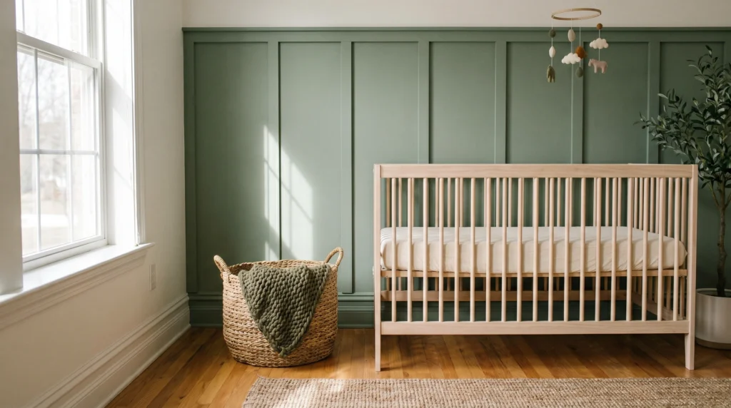 1. Soft Sage Green Board and Batten