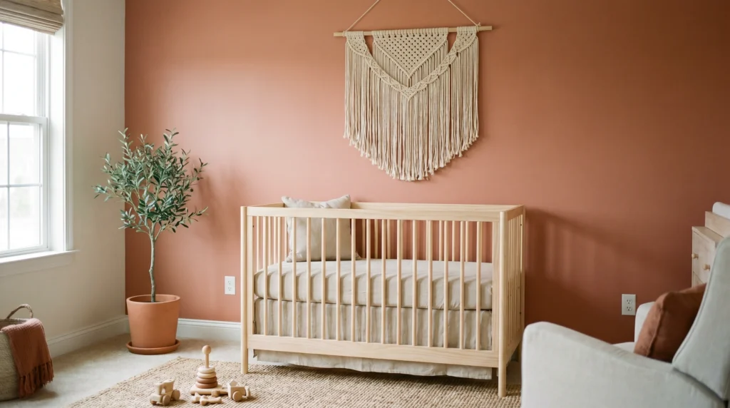 Earthy Terracotta Accent Walls
