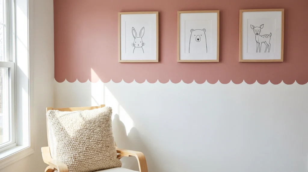 3. Scalloped Paint Borders