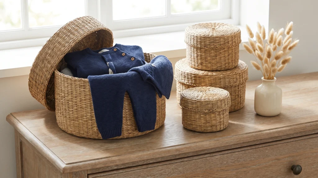 Woven Seagrass Storage Baskets