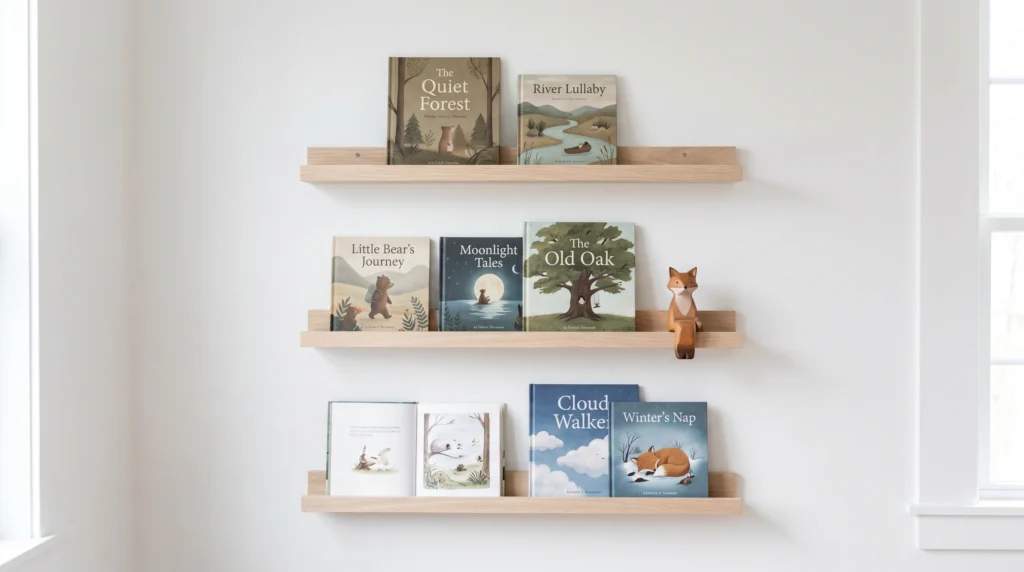 4. Front-Facing Floating Book Shelves