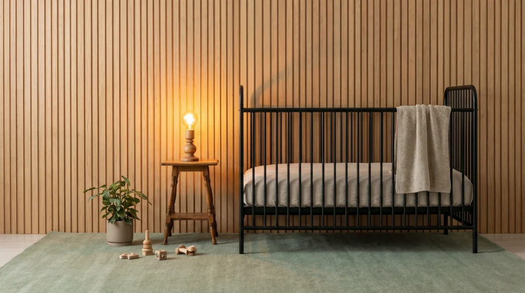 5. Natural Wood Slat Walls