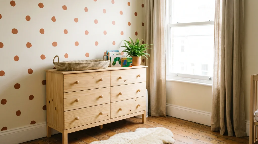 6. Hand-Painted Organic Polka Dots