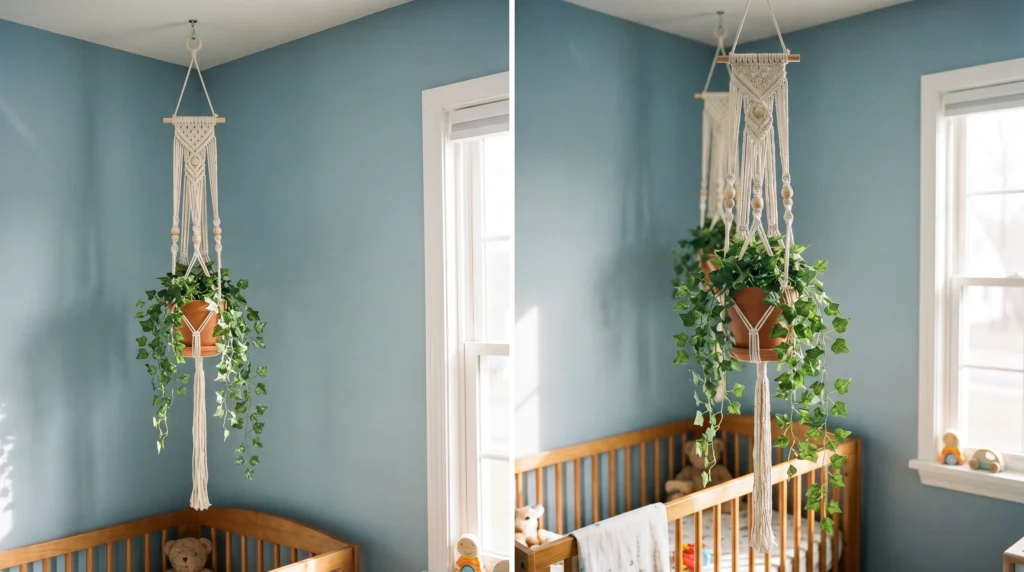 Macramé Plant Hangers (With Faux Greenery)