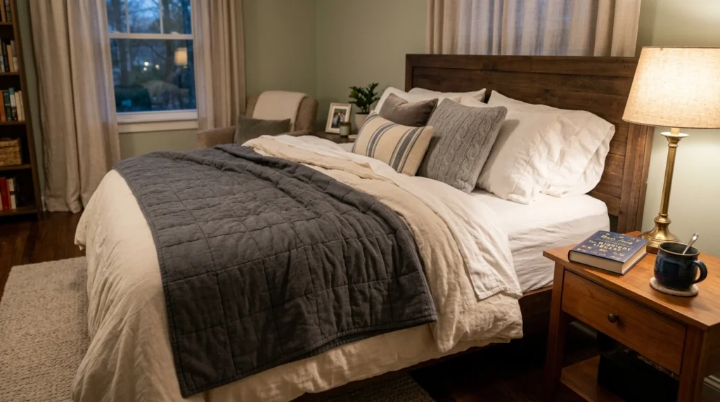9. Weighted Blanket + Comfortable Bedding — Sleep Is Organization Too
