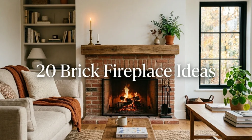 20 Brick Fireplace Ideas That Make Your Living Room Look Instantly Cozier
