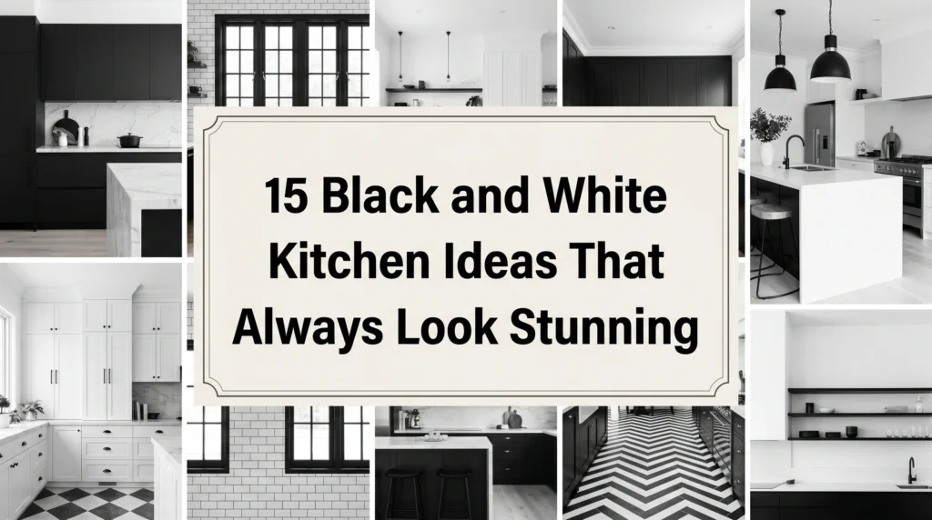 15 Black and White Kitchen Ideas That Always Look Stunning