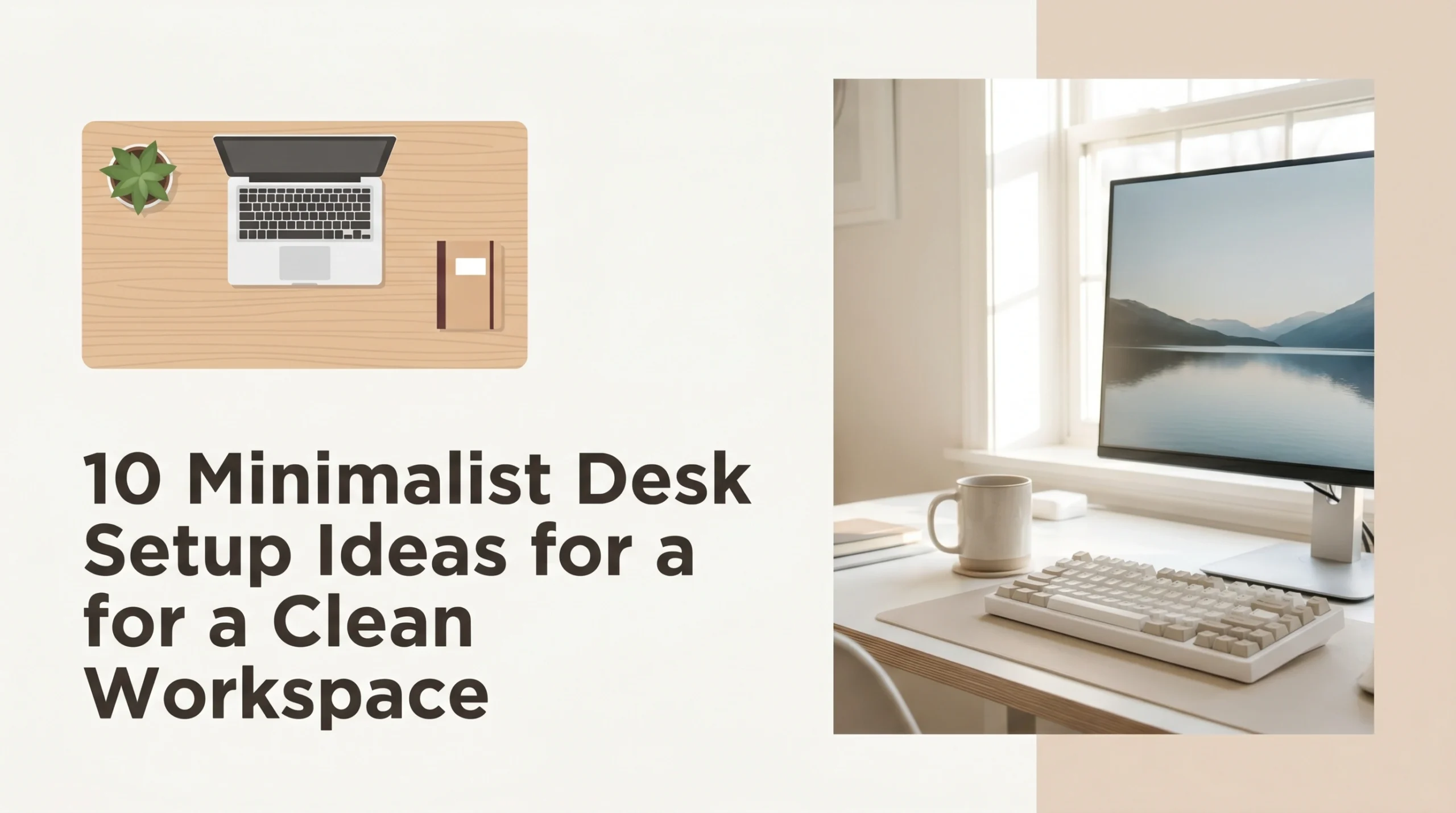 Aesthetic Minimalist Desk Setup