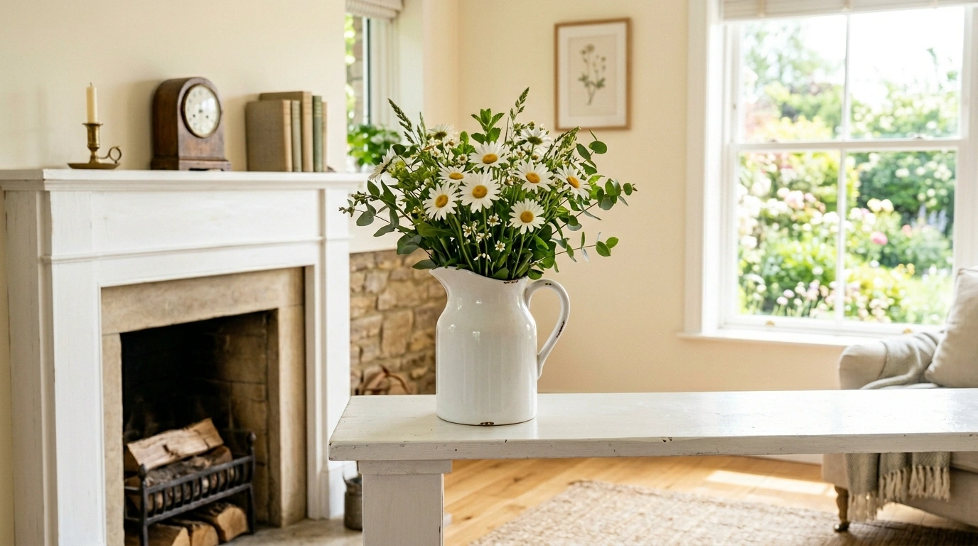 The Natural Stone and Wood Slice Arrangement
