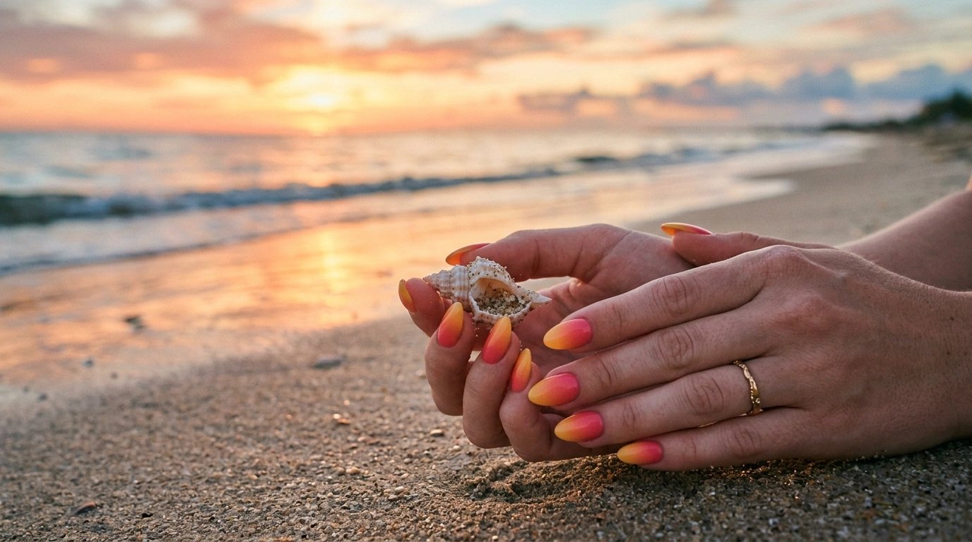Warm Sunset Gradient Ombre
