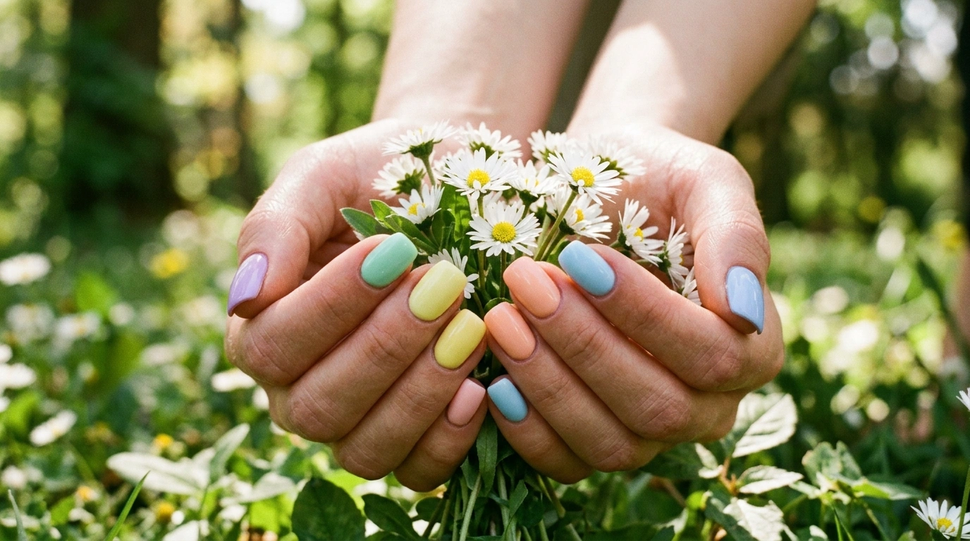 Sunflower Yellow French Tips