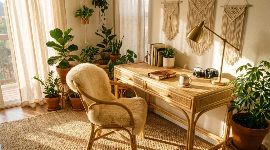 The Sun-Drenched Rattan Corner