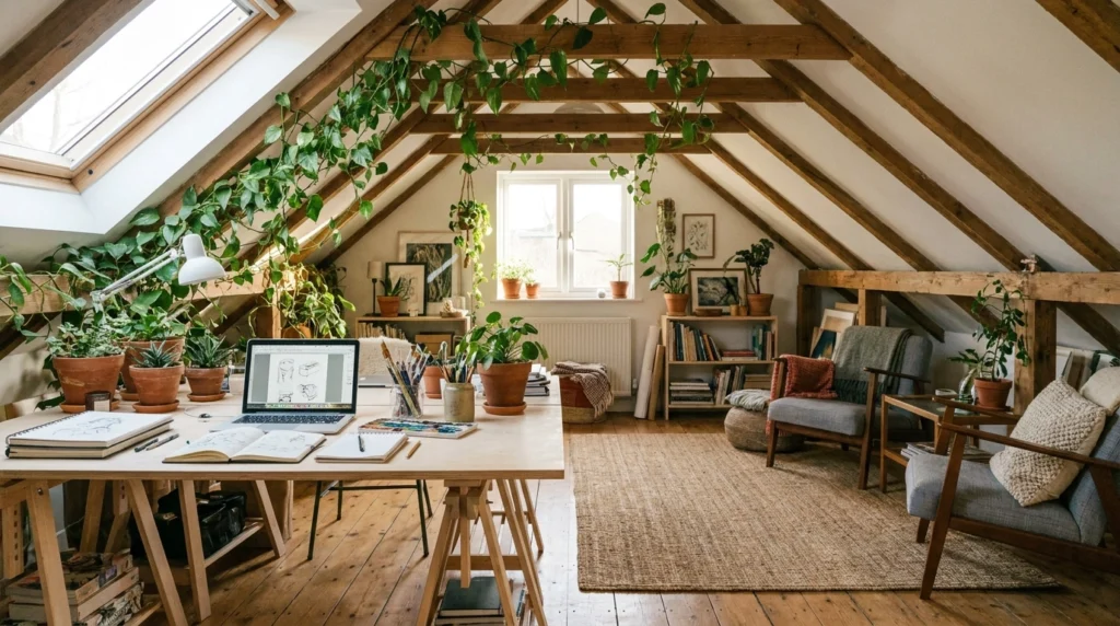 4. The Plants-and-Plywood Creative Loft