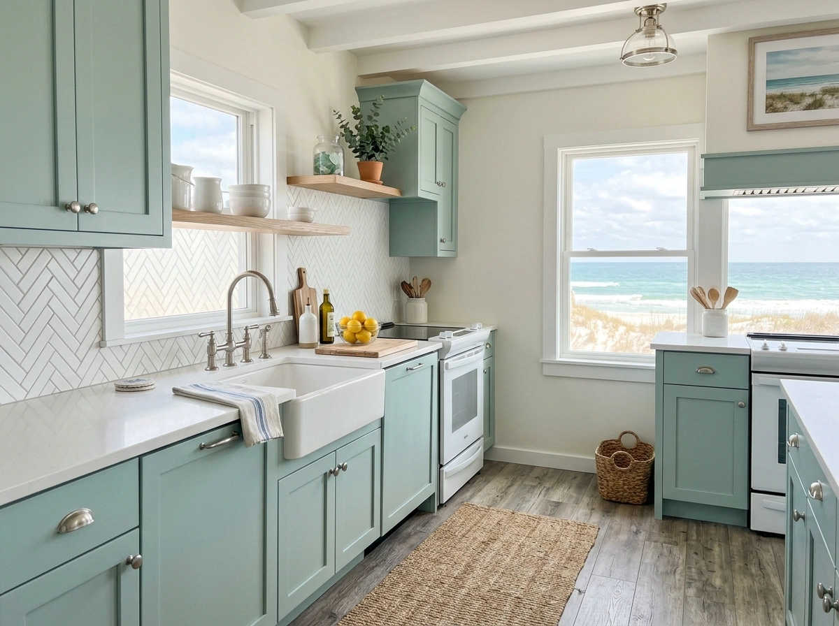 Seafoam Green & Weathered Gray