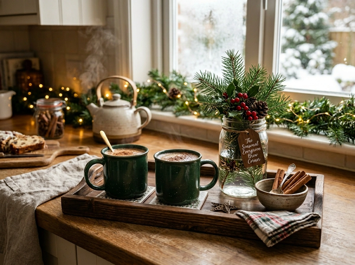 The Seasonal Evergreen Brew Corner