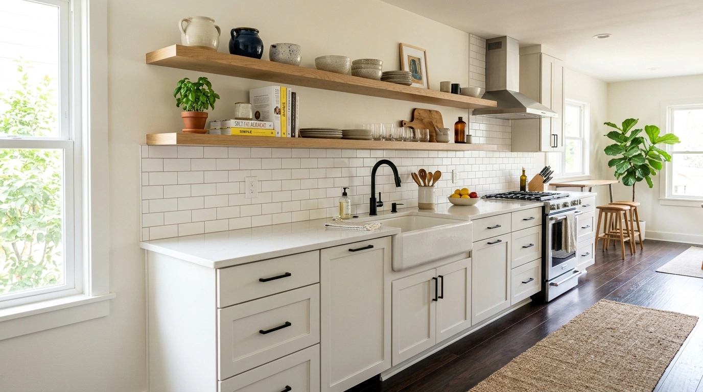 All-White, Warm Oak, and Dark Wenge Floors