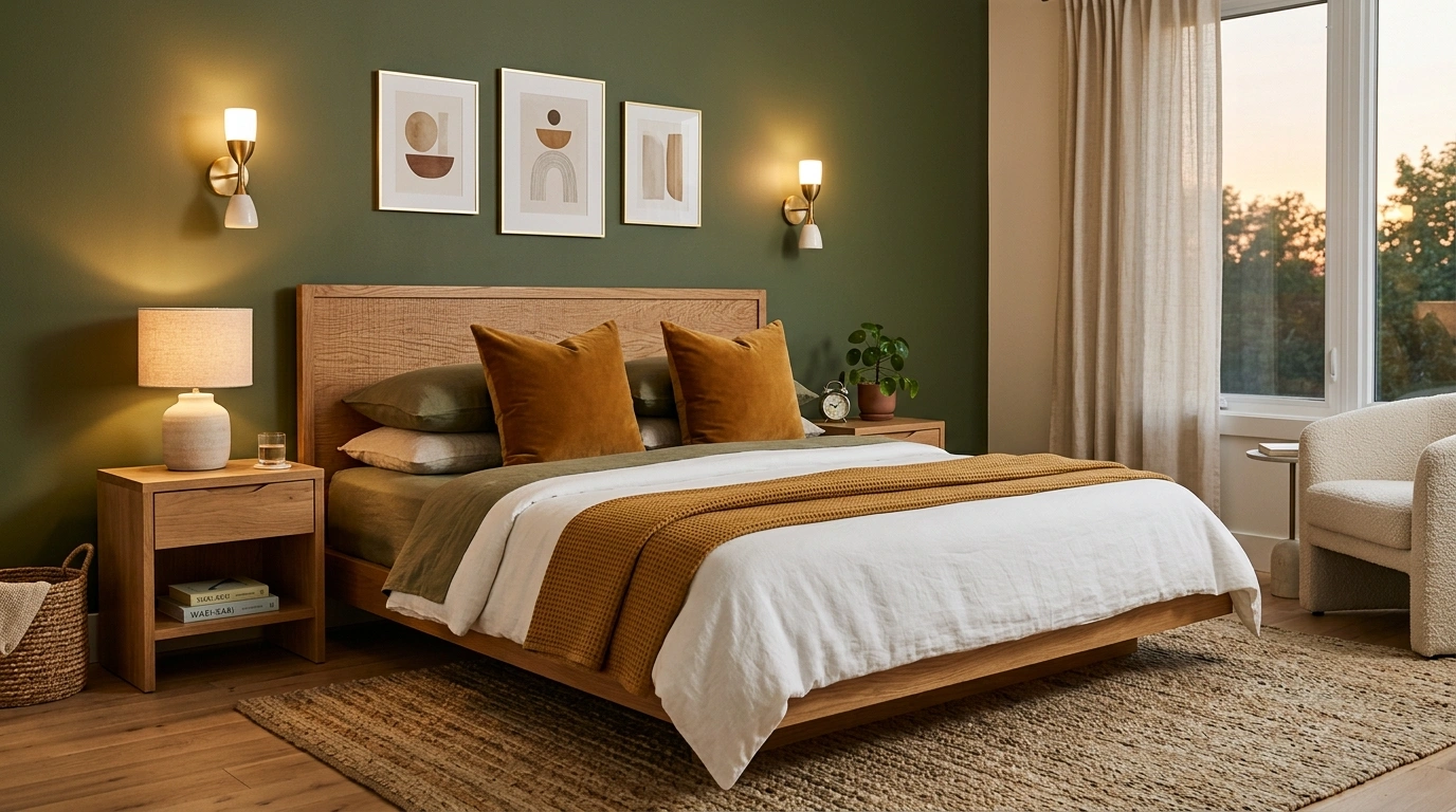 Grounded Olive Green and Rich Ochre Color Palettes